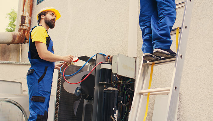 Cleaning a window air conditioner after removal 