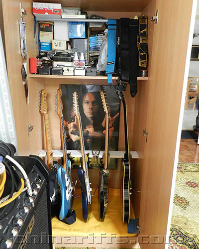 a diy guitar storage cabinet