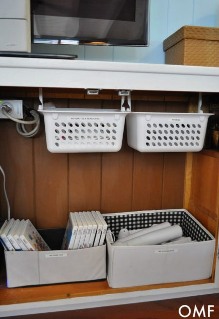 DIY pullout cabinet baskets