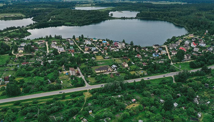 a town near lake