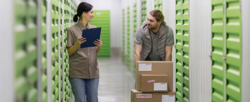 Smiley staff at a storage facility