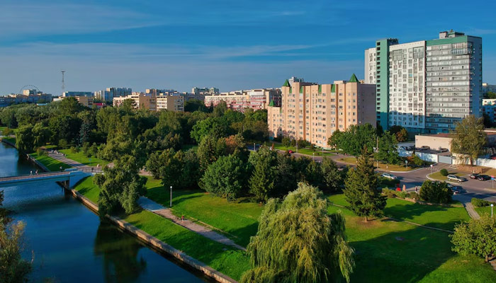 Aerial view of a cityscape