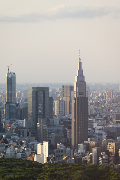 City skyline with skyscrapers