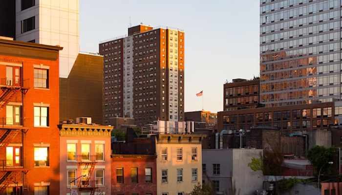 Modern buildings in city