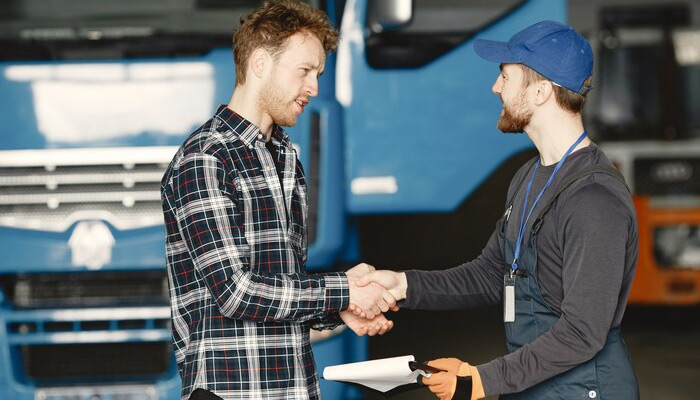 a rental agreement between two people for a truck