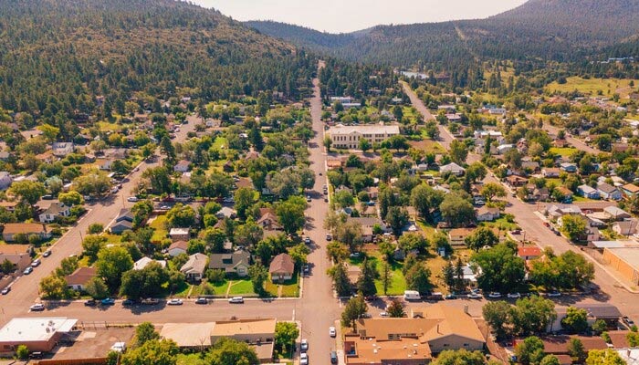 a beautiful view of residential area