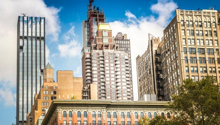 modern buildings in park slope