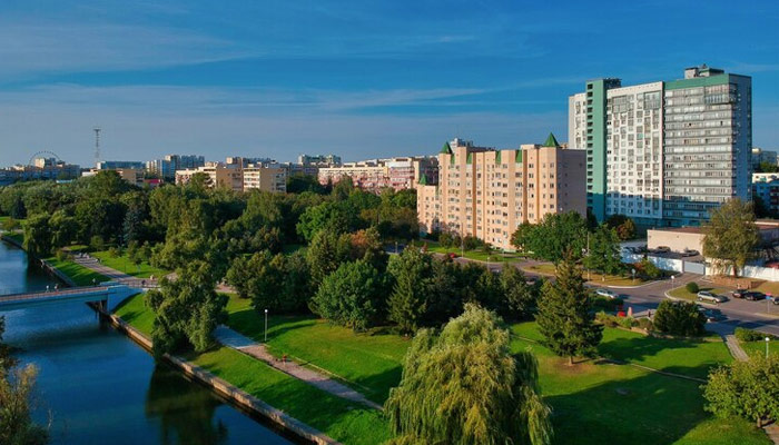 Aerial view of a cityscape