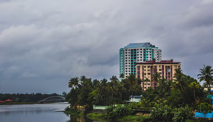 residential building on the edge of the river