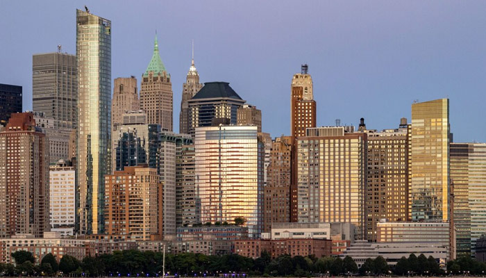 skyscrapers against a clear sky